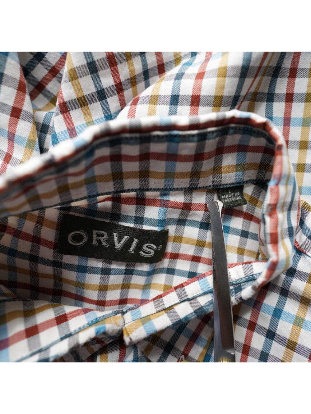 Orvis Button Up Shirt Mens Large Multicolor Plaid Classic Long Sleeve Cotton - Picture 4 of 9